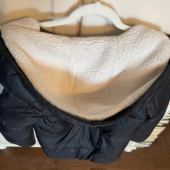 Abercrombie Fitch Black Junior 13/14 Sherpa Puffer Jacket - Picture 4 of 5